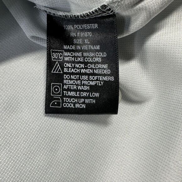 Bolle Polo Shirt Mens XL Light Gray Performance Golf Short Sleeve Polyester - Picture 5 of 9